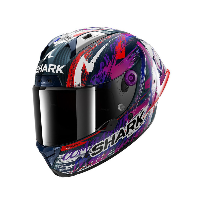 Casque Aeron GP FIM Replica Zarco SignatureCarbone / Blanc / Violet