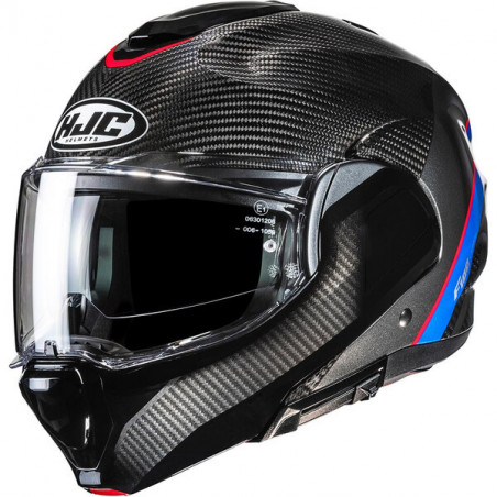 Casque F100 Carbon Stan MC21 / Carbone / Bleu